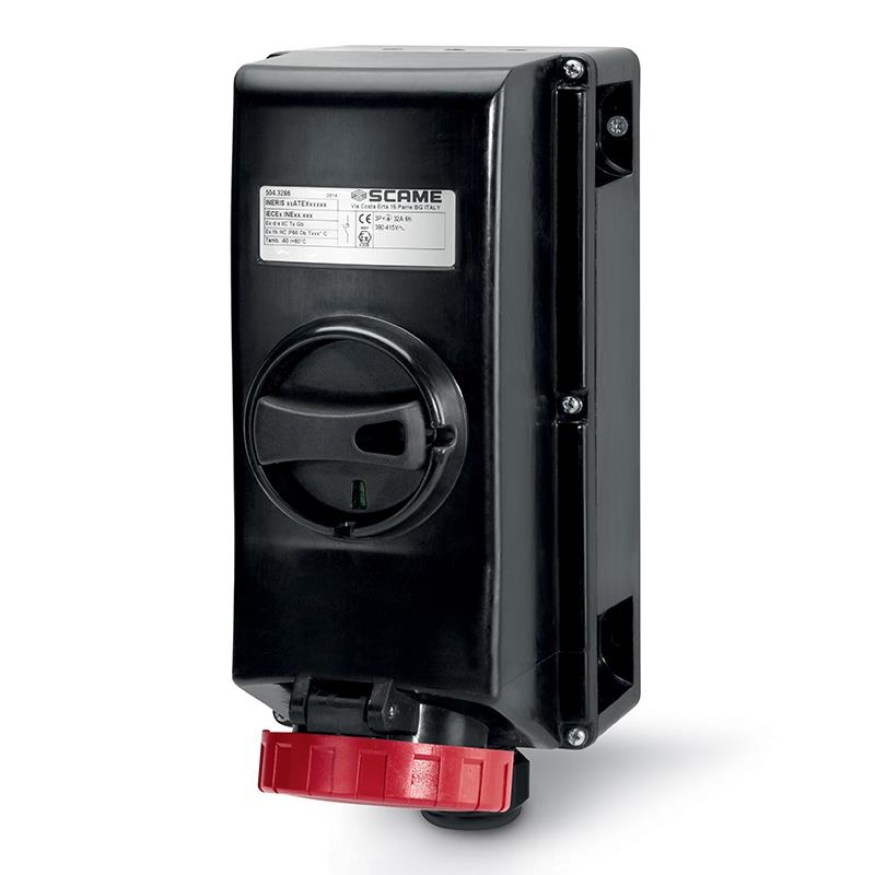 Exproof Switch Interlock Duvar Prizi - 32A 3P+N+E 6h