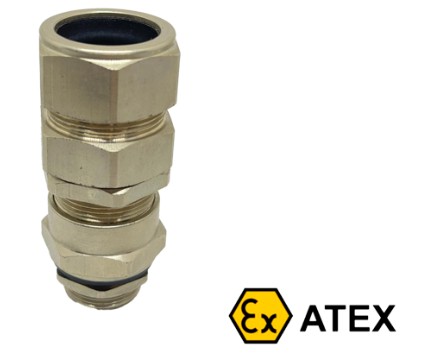 Ex-proof Zırhlı Pirinç Kablo Rakoru | Zone 1/21 ATEX Sertifikalı IP66 E1W