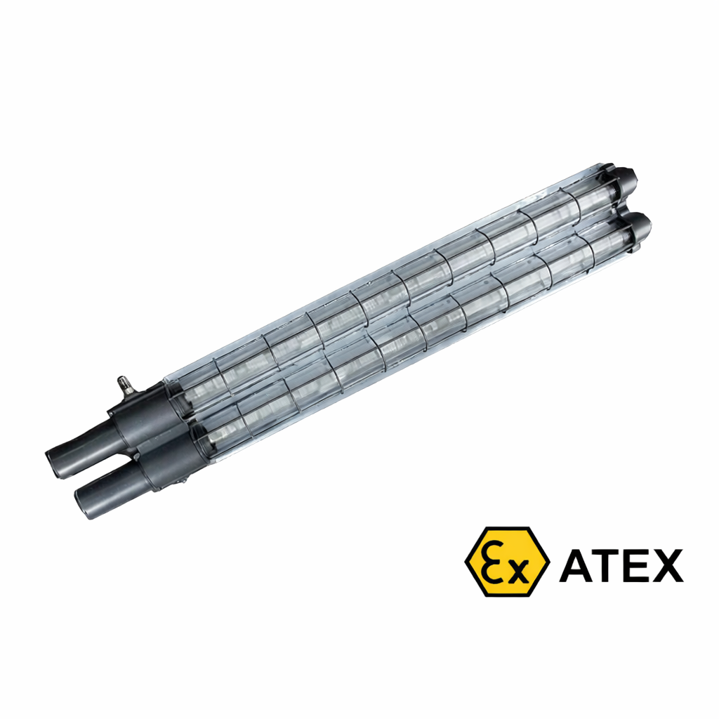Ex-proof LED Dizgili Lineer Armatür Zone 1/21 ATEX Sertifikalı GRP Gövde